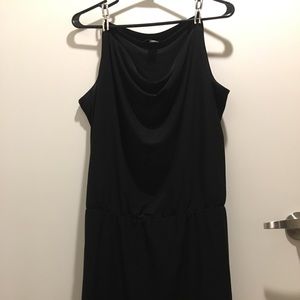 Black tunic top with belt